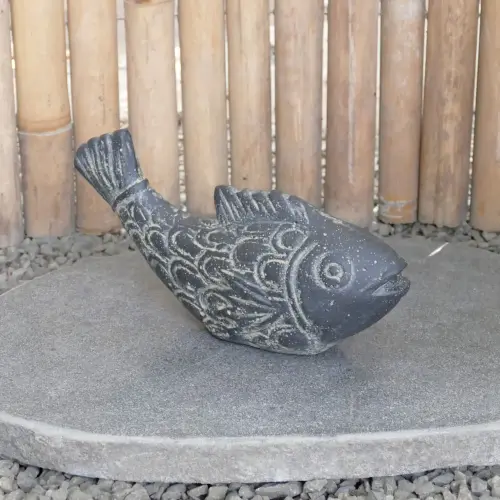 Product image of the product “Fish, in the sizes 28cm and 40cm | Cast stone, handcrafted & coloured ”